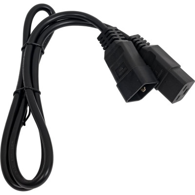 Шнур питания LANMASTER C19-C20, 3х1.5, 220В, 16А, 1 метр LAN-PP19/20-16A-1.0 LAN-PP19/20-1.0-BK