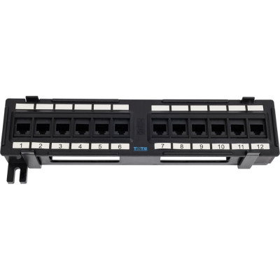 Настенная патч-панель 12 портов RJ-45, категория 5e, UTP, горизонтальная, TWT-PP12UTP-H