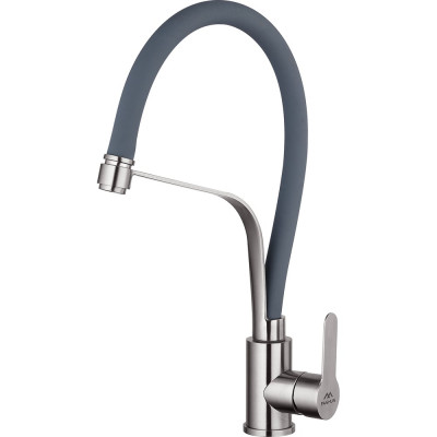 Смеситель для кухонной мойки FASHUN из нержавеющей стали, с гибким серым изливом A54012-12