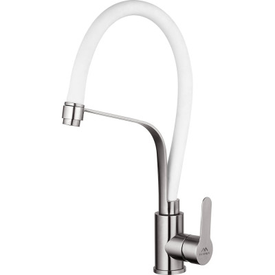 Смеситель для кухонной мойки FASHUN из нержавеющей стали, с гибким белым изливом A54012-8