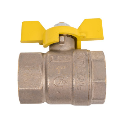 Шаровой кран LD Pride латунь никель газ Ду25 Ру40 ВР 007-8031