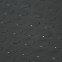 Коврик-дорожка SUNSTEP Пятачки ПВХ, 0,9х12 м, черный 39-603