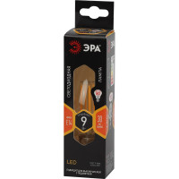 Филаментная лампа ЭРА F-LED BXS-9W-827-E14 свеча на ветру, 9Вт, теплая, E14, 10/100/4000 Б0047003