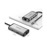 Мультифункциональный хаб Vention USB Type C 6 в 1 CNCHB