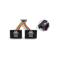 Кабель-переходник питания Vention MOLEX 4pin M / 2 x SATA 15pin F угол 90 - 0.15м KDCBB