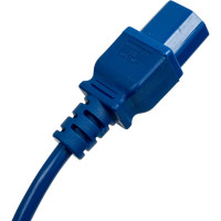 Шнур питания LANMASTER C13-C14, 3х0.75, 220В, 10А, синий, 2 метра LAN-PP13/14-2.0-BL