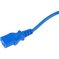 Шнур питания LANMASTER C13-Schuko, 3х0.75, 220В, 10А, синий, 2 метра LAN-PP13/SH-2.0-BL