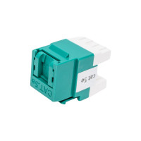 Модуль Keystone LANMASTER RJ45, кат.5e, UTP, 180 градусов, зеленый, LAN-OK45U5E/180P-GN