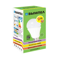 Лампа Вымпел, А60, Е27, 9Вт, теплый свет, керамический корпус 9009