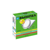 Квадратная встраиваемая панель Вымпел, 12Вт, белый, алюминий 9033