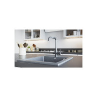 Смеситель для кухни Paulmark LOGAS, серый металлик,  Lo213021-GRM