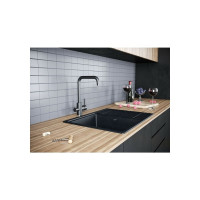 Смеситель для кухни Paulmark LOGAS черный металлик Lo213021-418