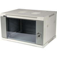 Настенный шкаф Pro 27U 600x600 стеклянная дверь, 2 ЧАСТИ TWT-CBWPG-27U-6x6-GY