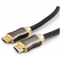 Кабель Cablexpert HDMI 19M/19M, v2.0, медь, серия Platinum, позол.контакты, оплетка, 4.5м, черный, блистер, CC-P-HDMI03-4.5M