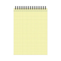 Блокнот Attache Selection Yellow Pad 80 листов, клетка, А4, спираль, тонированный блок, 70 г/квм 494587