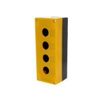 Корпус EKF КП104, пластиковый, 4 кнопки, желтый cpb-104-o