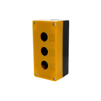 Пластиковый корпус EKF КП103, 3 кнопки, желтый cpb-103-o