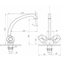 Смеситель для кухни FAUZT тип См-МДЦБА FZs-293-76