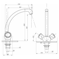 Смеситель для кухни FAUZT тип См-МДЦБА FZs-258-39