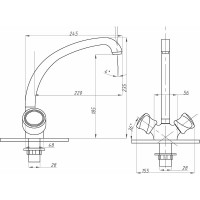 Смеситель для кухни FAUZT тип См-МДЦБА FZs-293-39