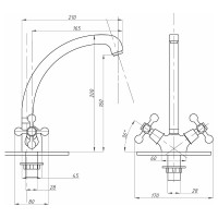 Смеситель для кухни FAUZT тип См-МДЦБА FZs-258-32