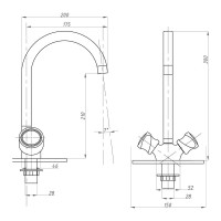 Смеситель для кухни FAUZT тип См-МДЦБА FZs-202-39