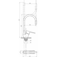 Смеситель для кухни FAUZT гибкий излив, тип См-МОЦБА, белый FZs-833-W129