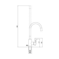 Смеситель для кухонной мойки Savol с гибким белым изливом SUS6002-02 23393