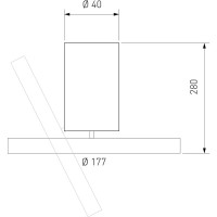 Накладной светильник Elektrostandard черный матовый DLS029 a047772