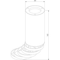 Накладной светильник Elektrostandard DLN102 GU10 черный, золото a047747