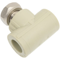 Тройник RTP с накидной гайкой на метал. штуцере D20х3/4х20 мм, серая 15836