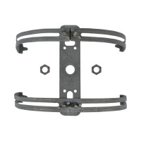 Держатель молниеприемника EKF PROxima 1-2 метра, на круглый конек, двойной  lp-04002