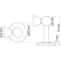 Дверной ограничитель MORELLI MDS-3 BN магнитный, цвет - черный никель 9011022