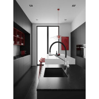 Смеситель для кухонной мойки FASHUN с подключением к фильтру, с питьевой водой, черный A4382-7