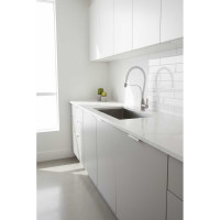 Смеситель для кухонной мойки FASHUN из нержавеющей стали, с гибким белым изливом A54012-8