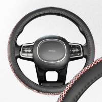 Оплетка SKYWAY Crystal-1 M Черная экокожа/розовые стразы S01102465