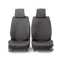 Накидки на передние сиденья CarPerformance, 2 шт. материал fiberflax /лен/ CUS-1022 BK/BE