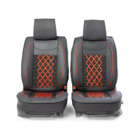 Каркас накидки на переднее сиденье CarPerformance 2 шт., экокожа CUS-2092 BK/RD