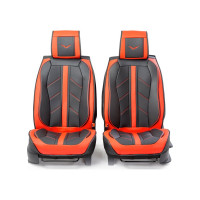 Каркасные 3D накидки на передние сиденья CarPerformance 2 шт. CUS-3012 BK/RD