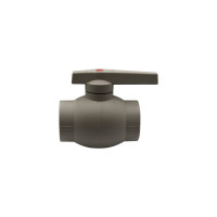 Шаровой кран VRT 50, ручка, PP-R EVER plast, серый 538456