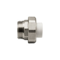 Комбинированная муфта VRT разъемная, наружная, 20х1", EVER plast, белый 532432