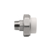 Комбинированная муфта VRT разъемная, наружная, 25х1/2", EVER plast, белый 532440