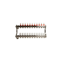 Коллекторная группа VRT 1"х3/4", евроконус, 11 выходов, c расходомерами 530140