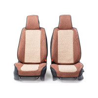 Каркасные 3D накидки на передние сиденья CarPerformance 2 шт., fiberflax/лен CUS-3024 COFFEE/BE