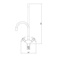 Смеситель для кухонной мойки Fmark FM4319-02 белый 23321