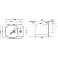 Мойка UKINOX Галант GAP620.480 15GT8K 1R