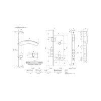 Врезной замок НОРА-М N96-85 M старая бронза 8290