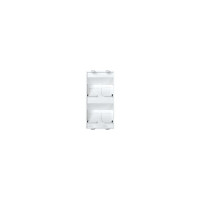 Наклонный адаптер Simon на 4хRJ45 коннектора, S-модуль, белый S80C-9