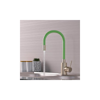 Смеситель для кухни Mixline зеленый, гибкий силиконовый излив 35k MLSS-0325 542380