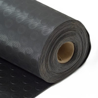 Коврик-дорожка SUNSTEP Пятачки ПВХ, 0,9х12 м, черный 39-603